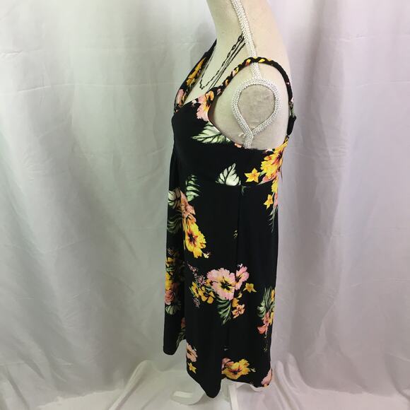 Derek Heart Floral Dress Black Yellow S Juniors - Picture 8 of 14